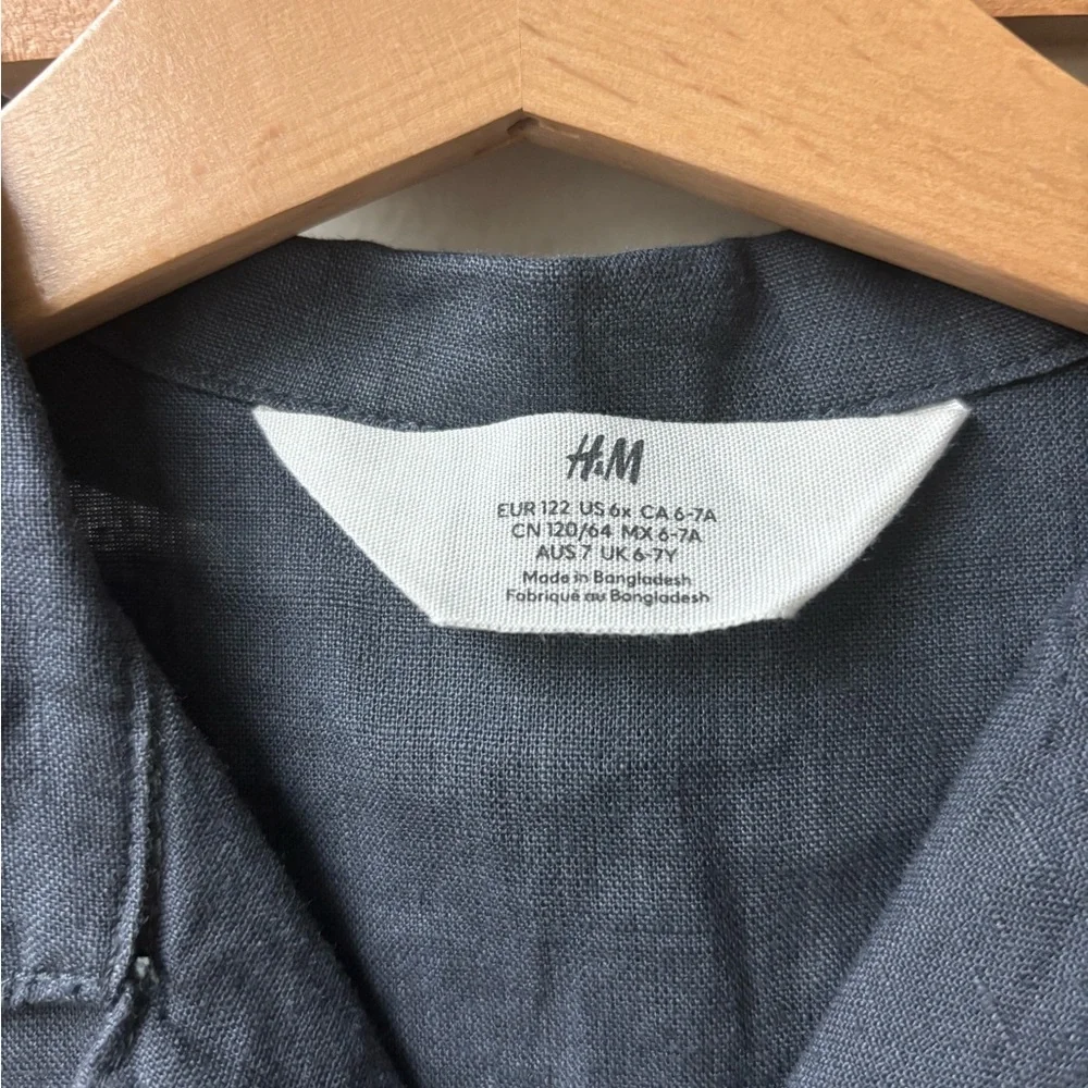 H&M Adorables | Kids Organic Linen Matching Set - Midnight Blue